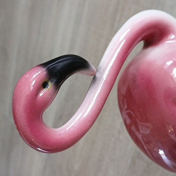 Vintage MCM pink flamingo planter tropical old Florida - Picture 10 of 11